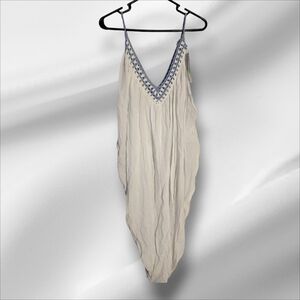 Coverup White with Blue Trim